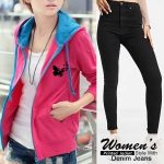 A&S Women's Contrast Pink-Turquish Zipper Hoodie