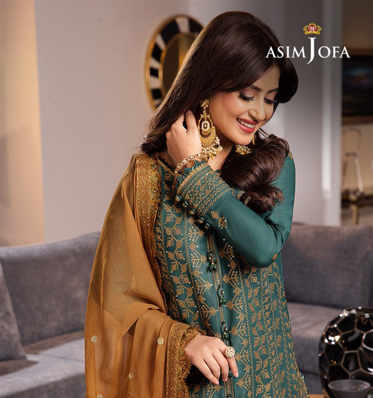 ASIM JOFA Lawn With Chiffon EMB Dupatta