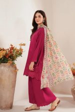 GARNET 3PC Lawn with Diamond Print Dupatta