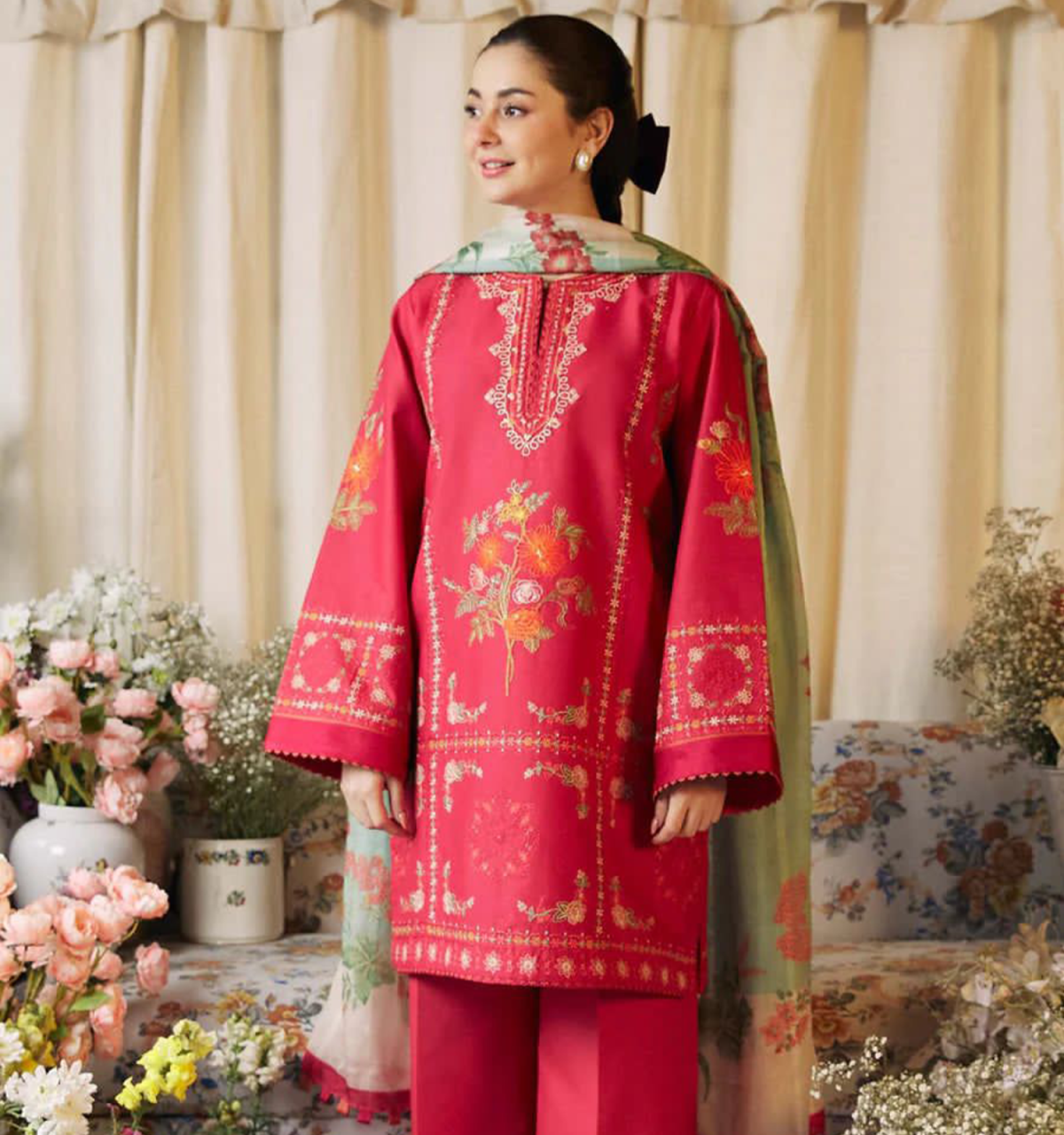 COCO BY ZARASHAJAN Lawn With Voile Lawn Dupatta