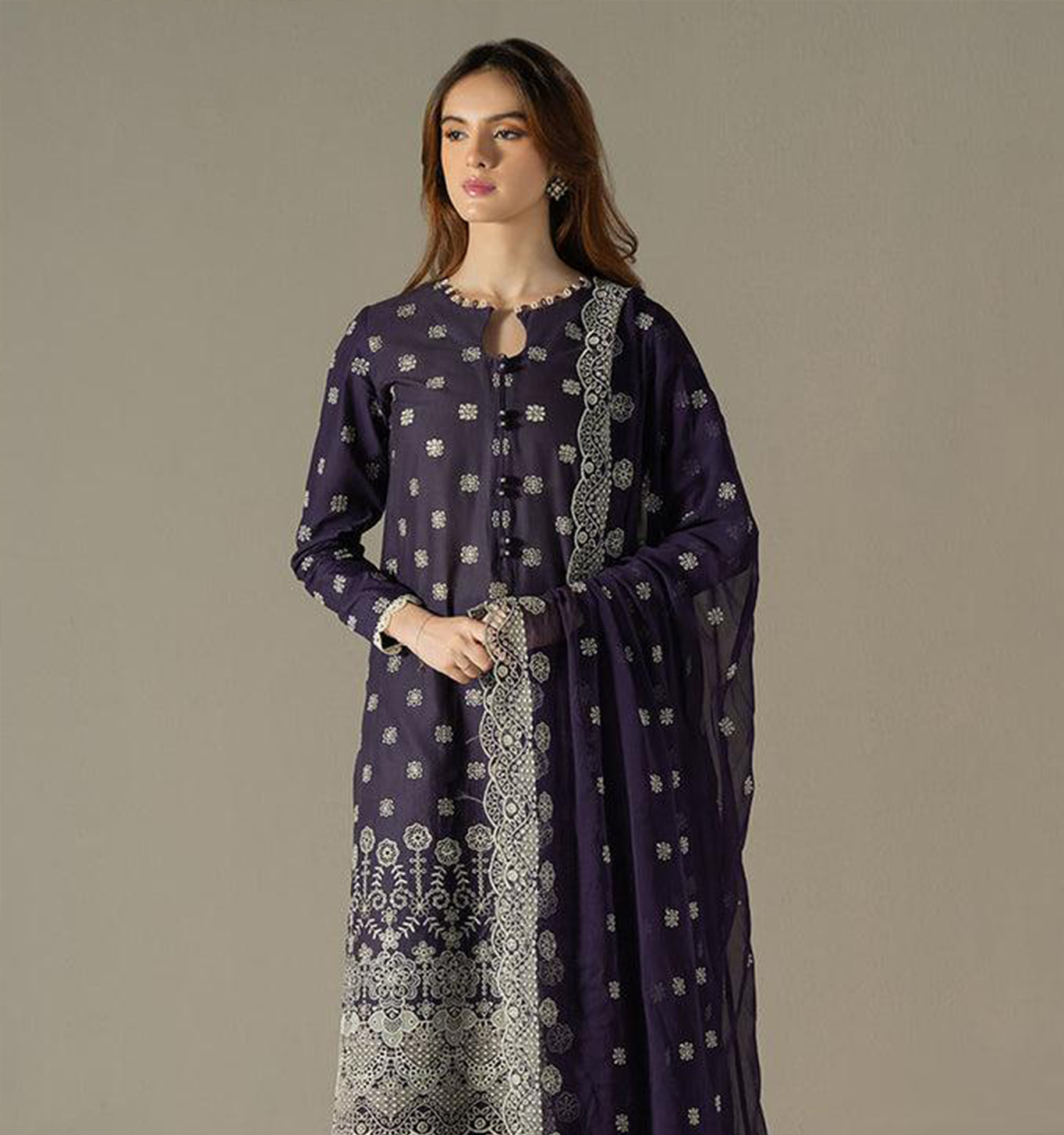 CROSS STITCH Lawn With Chiffon EMB Dupatta