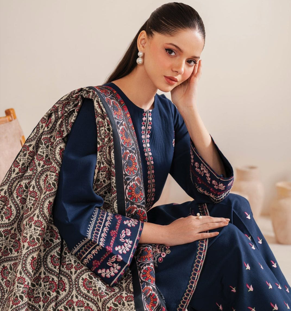 GARNET 3Pc Lawn With Voil Lawn Dupatta
