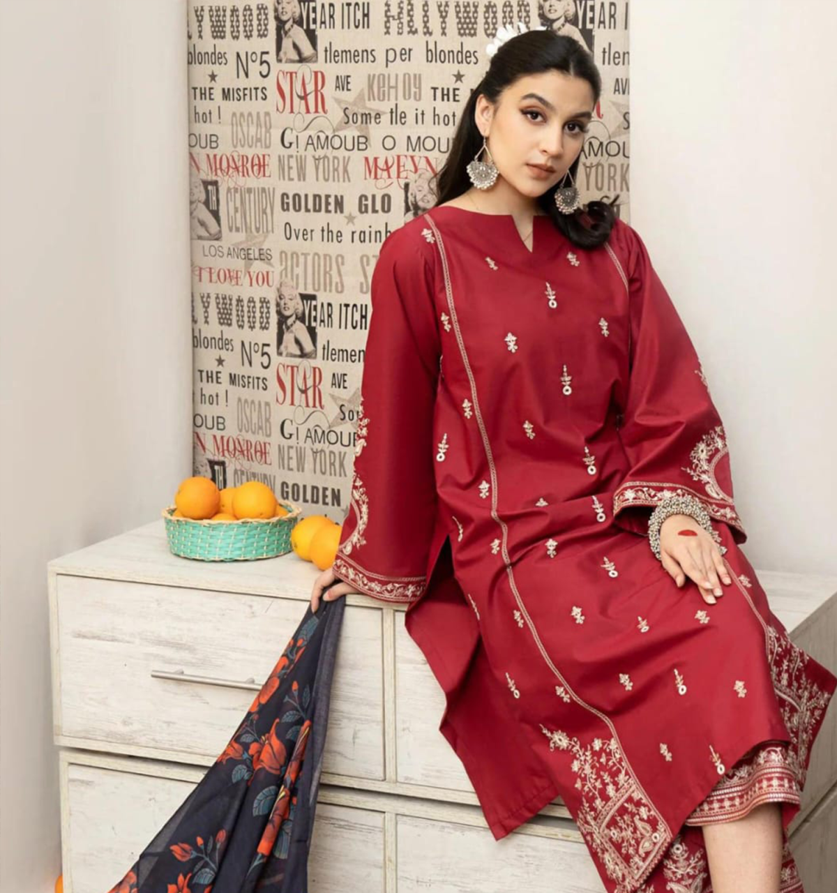 URGE 3Pc Lawn With Voil Lawn Dupatta